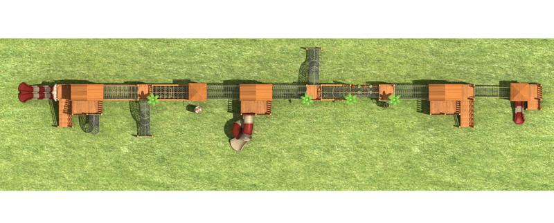 Commercial Wooden Outdoor Playground
