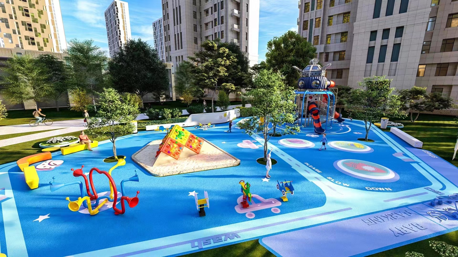 Commercial Plastic Outdoor Playground