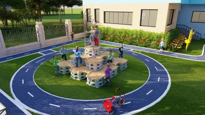 Outdoor playground matting