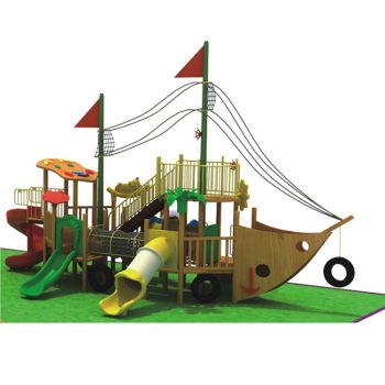 childrens outdoor wooden playhouse with slide