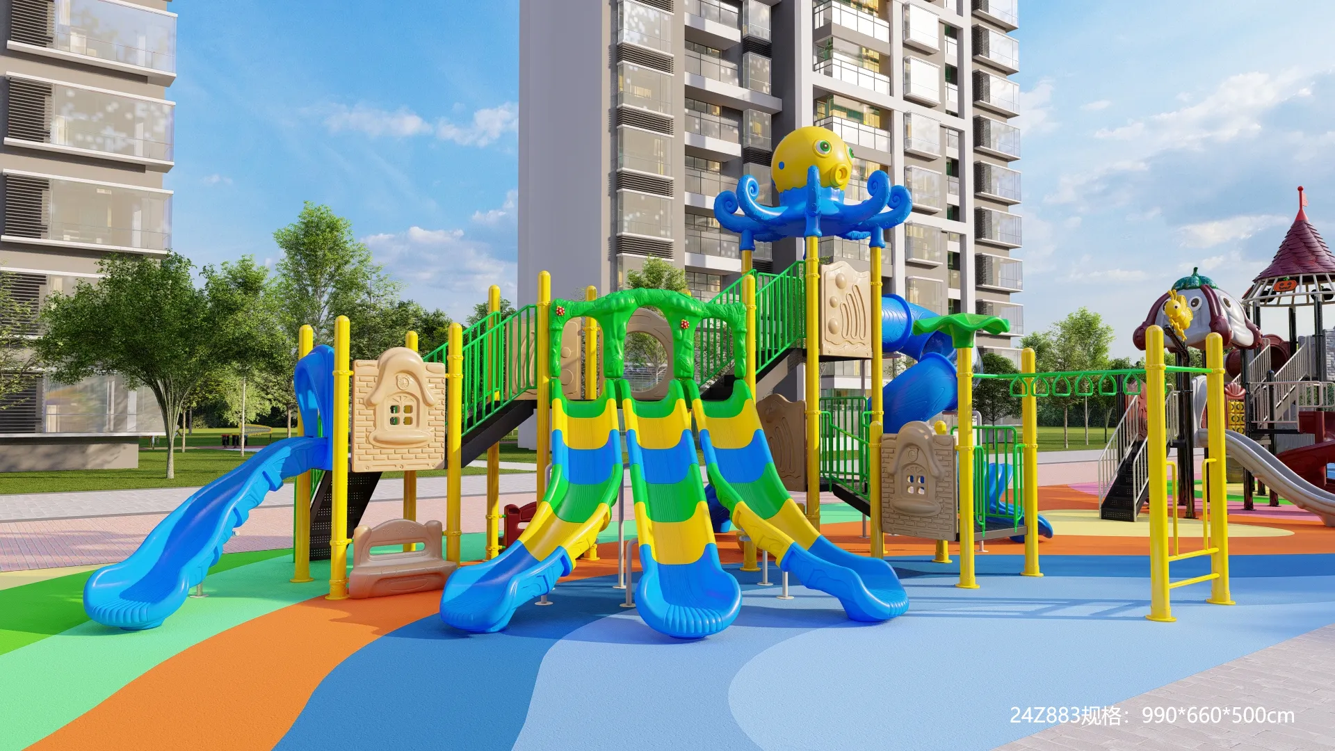 outdoor playground floor material