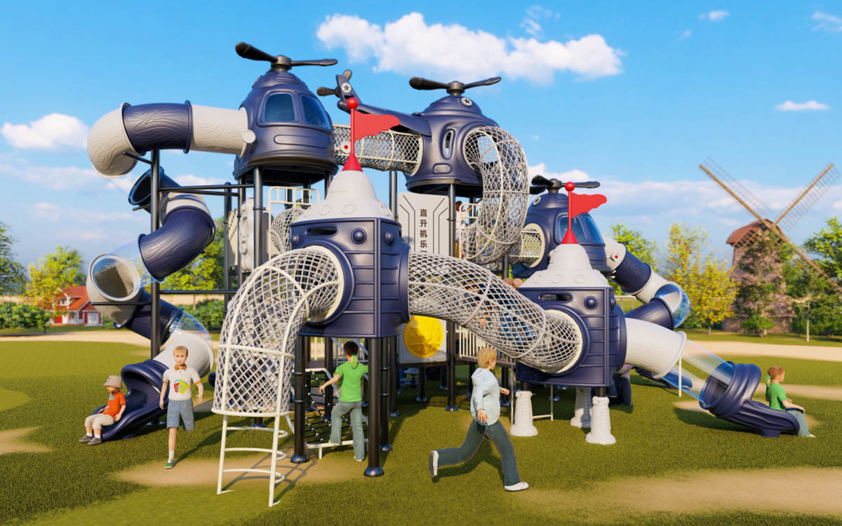 outdoor plastic playground set