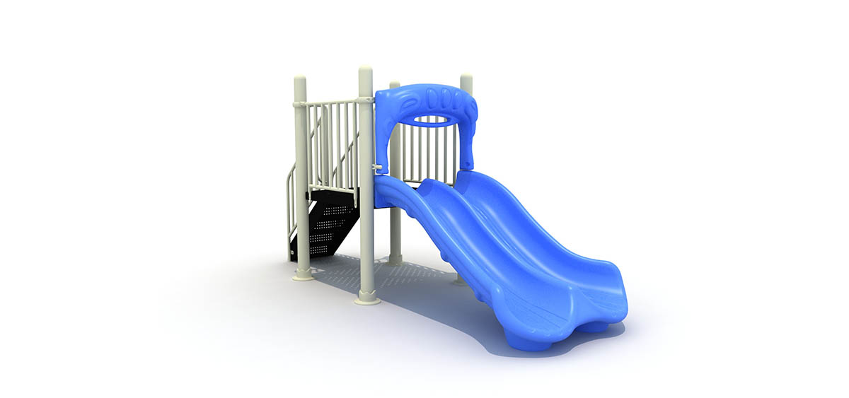 double playground slide
