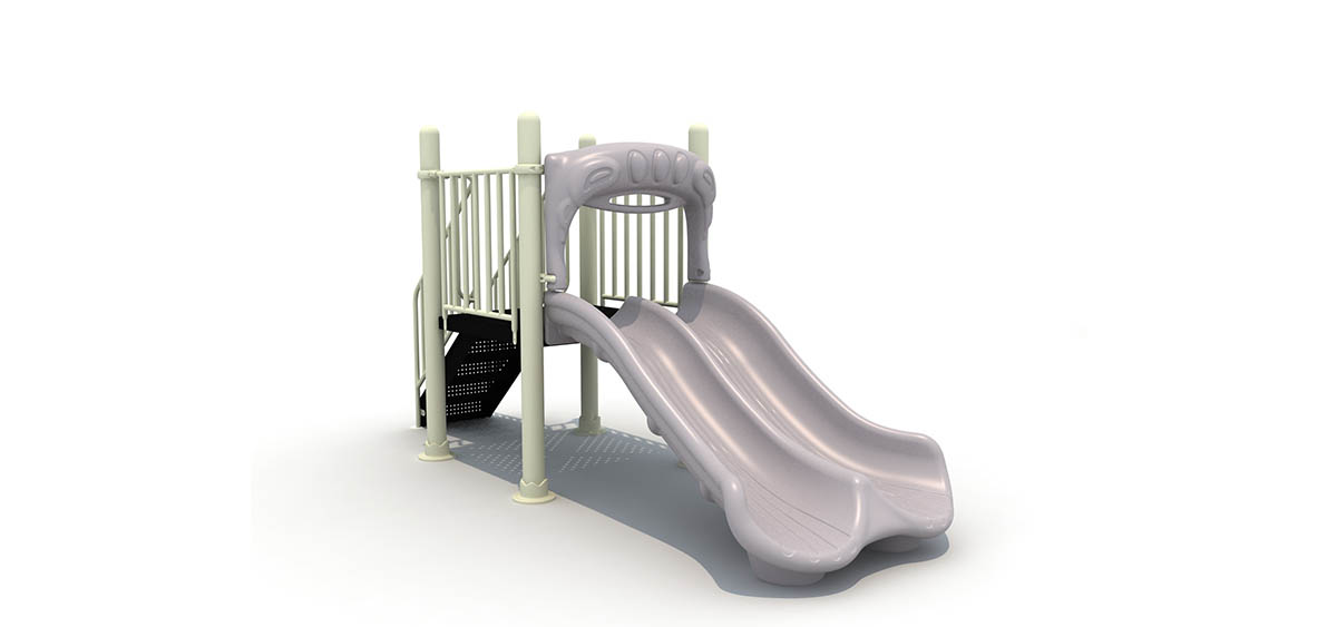 double slide for playground