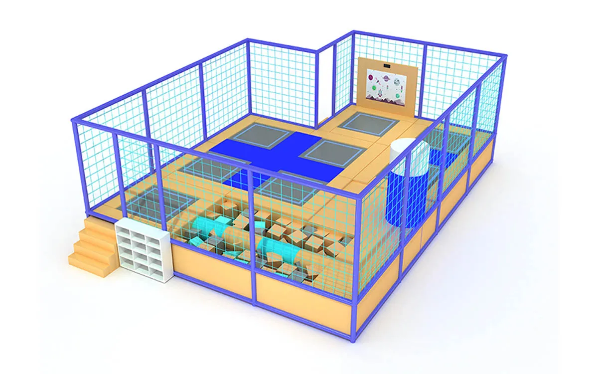 playground set with trampoline