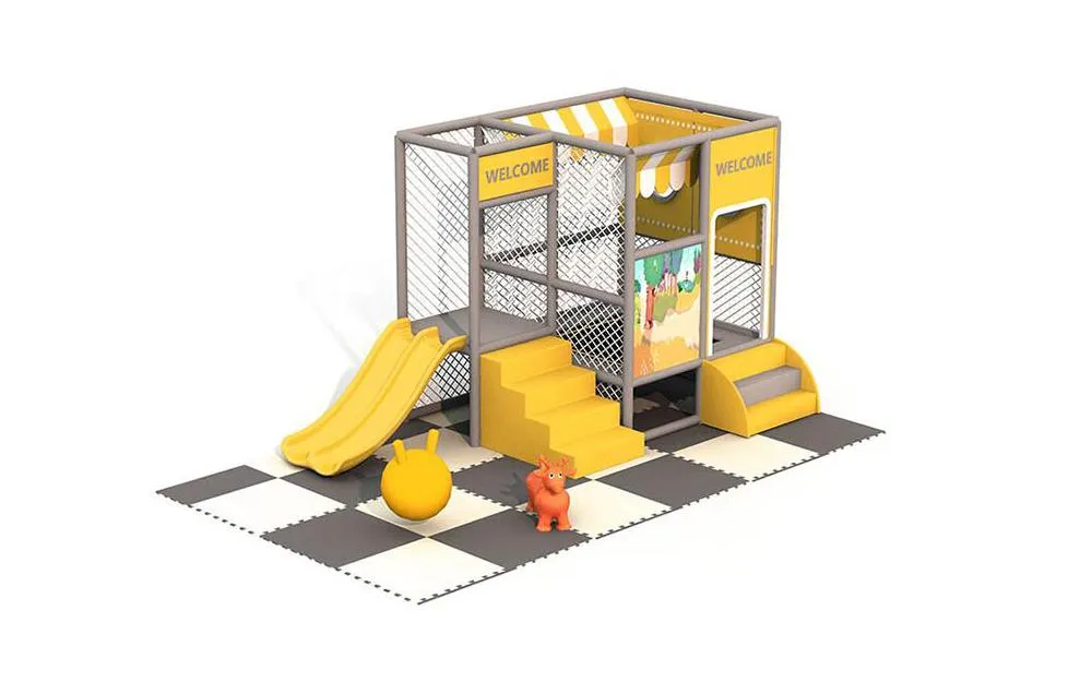 playground set with trampoline