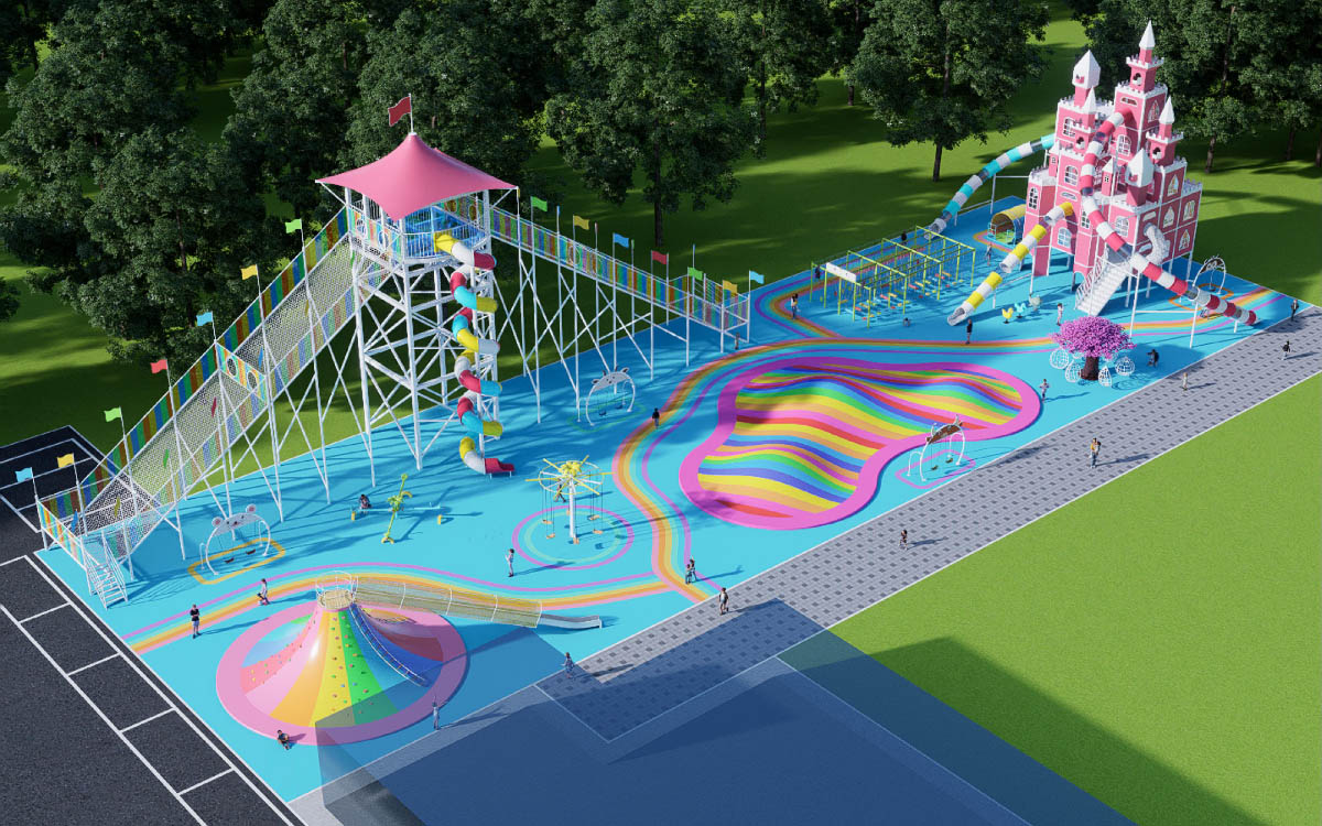 Aportar valor a través de parques infantiles comerciales personalizados y un servicio de asistencia completo 5 césped personalizado parque infantil