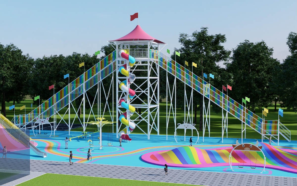 Aportando valor a través de parques infantiles comerciales personalizados y un servicio completo de asistencia 4 parque infantil de diseño personalizado