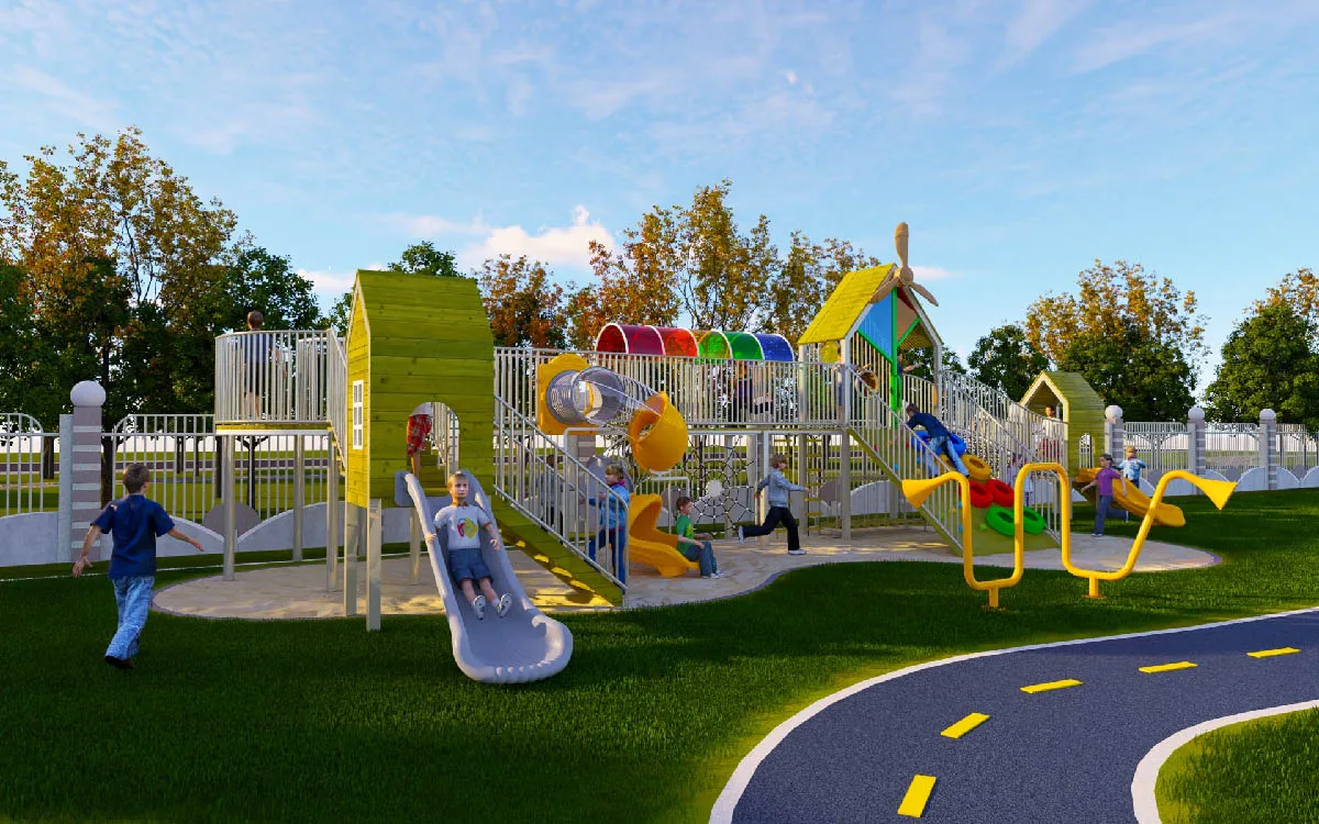 Ingeniería de precisión para juegos duraderos hechos a medida 3 parque infantil a medida