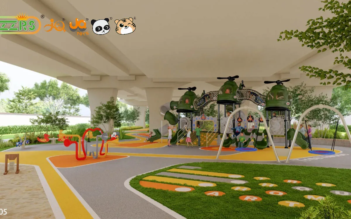 Soluciones expertas desde constructores de parques infantiles a medida hasta instalación 5 tobogán metálico a medida para parques infantiles