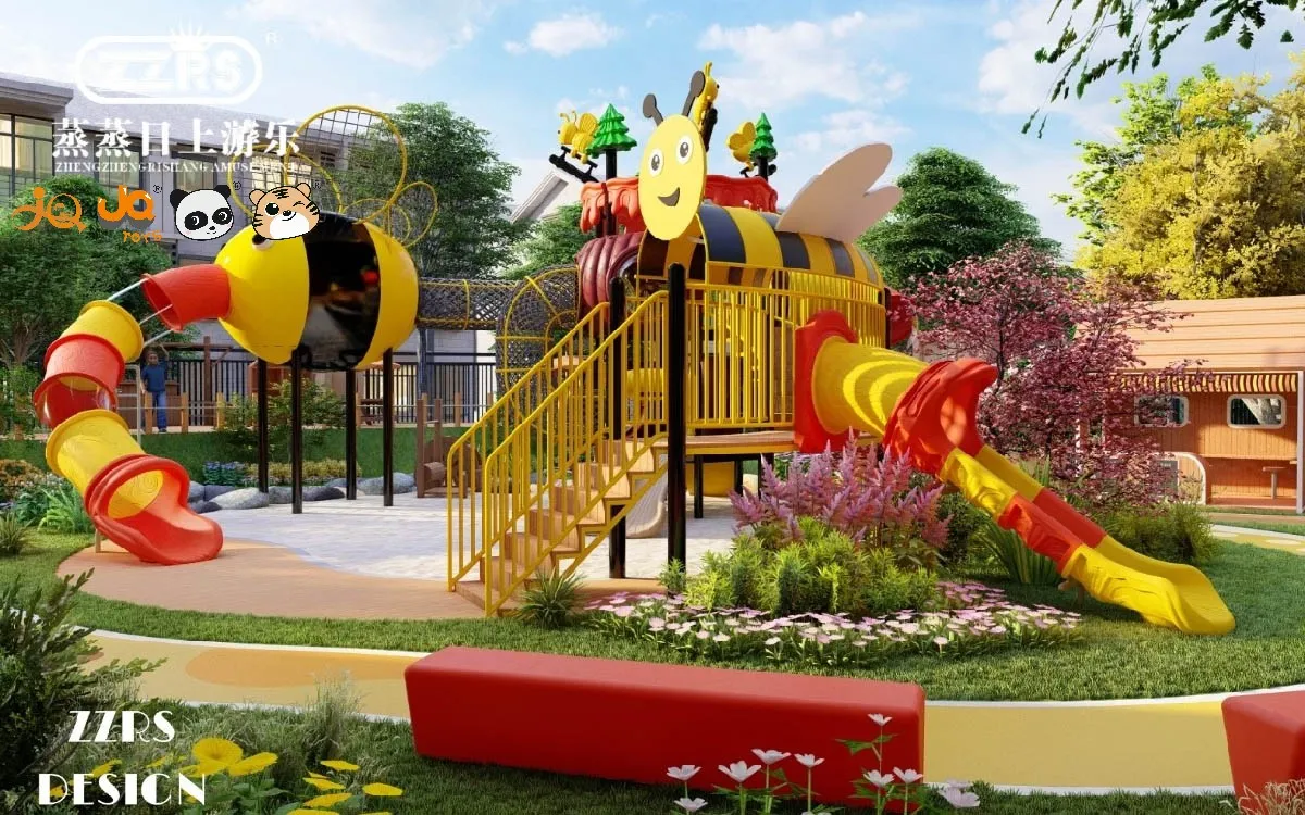 Serviço completo de apoio para os seus jogos de jardim personalizados 5 parque infantil exterior personalizado