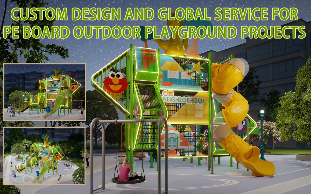 Custom Design and Global Service For PE Board Outdoor Playground Projects