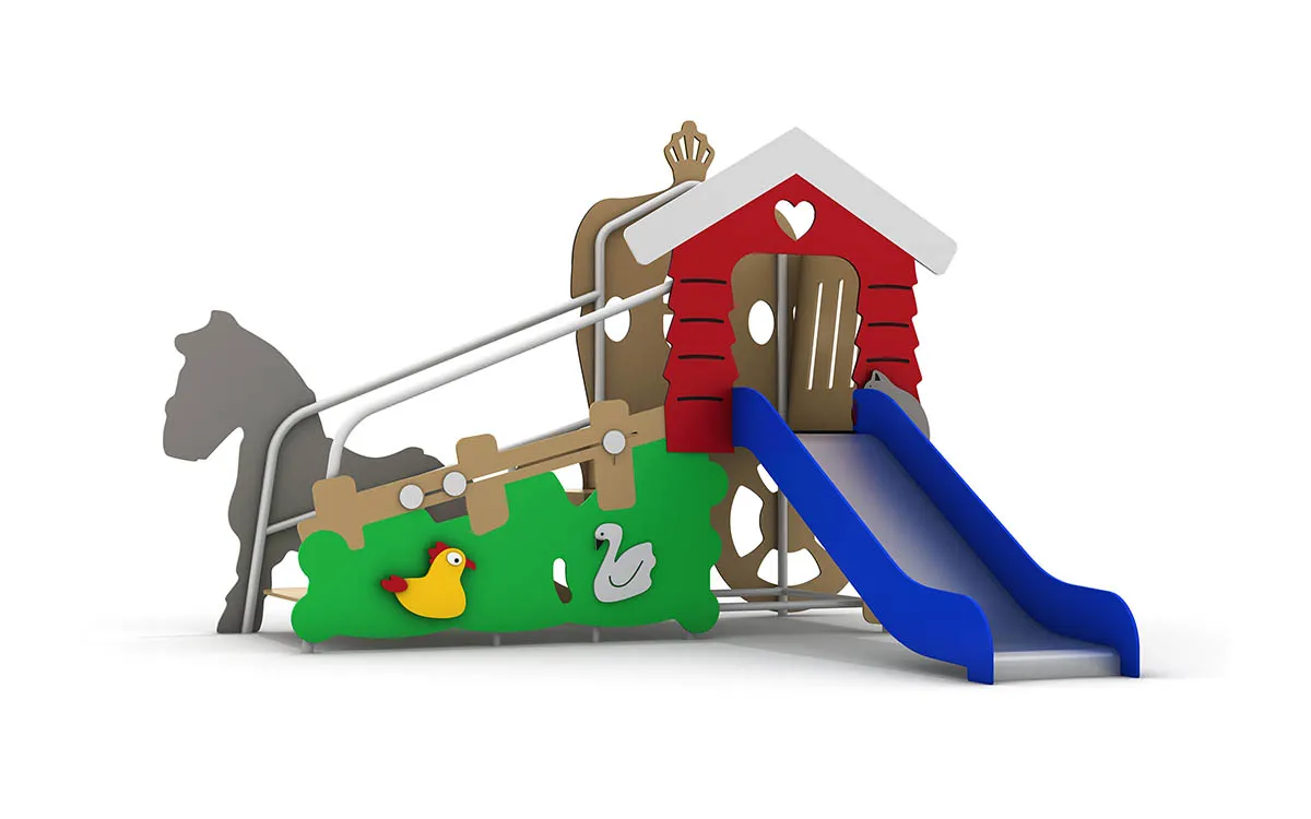 Suministro y servicio mundial de parques infantiles de exterior de tablero de PE personalizados 2 Juego de exterior de tablero de PE