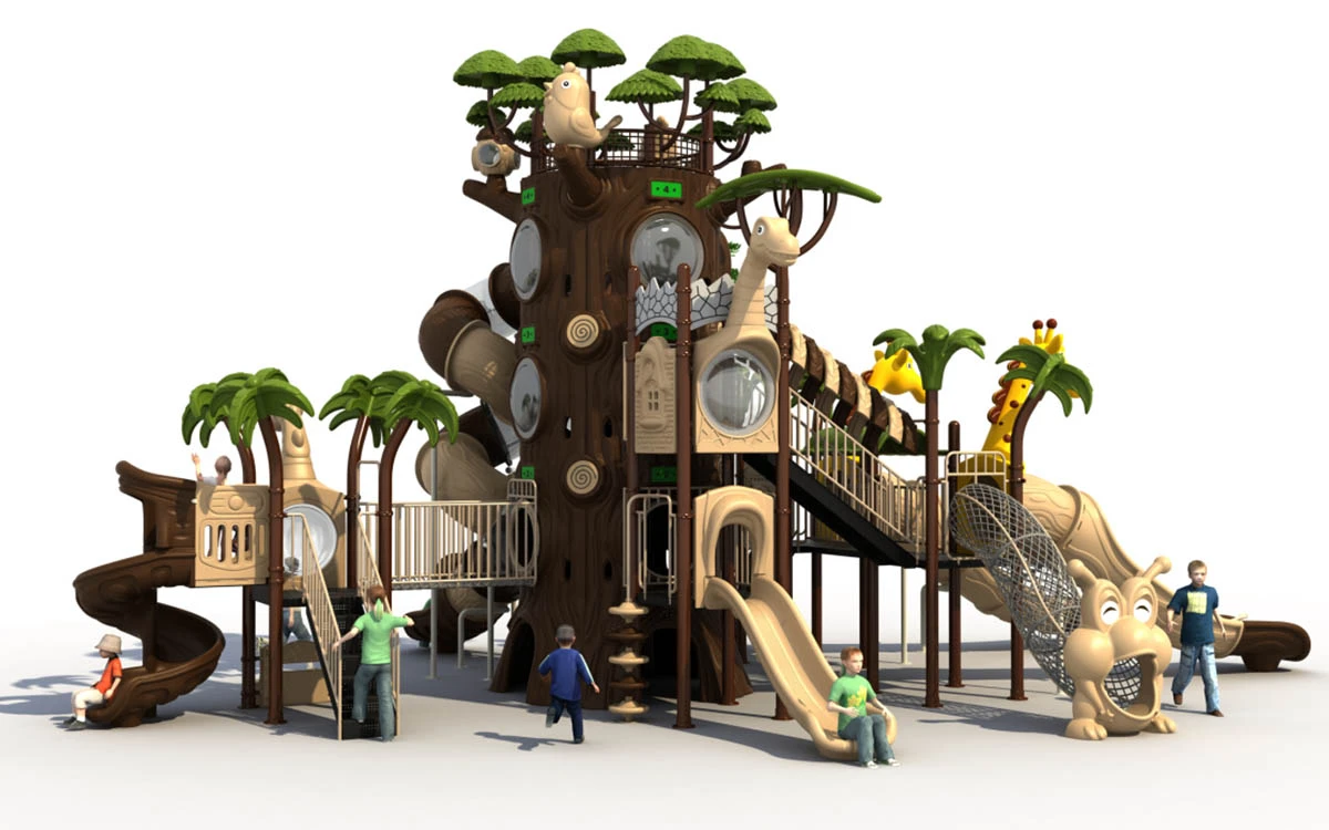 Vantagens da conceção e fabrico personalizados de conjuntos de parques infantis de plástico para quintal para diversas aplicações 3 parques infantis de plástico para o quintal