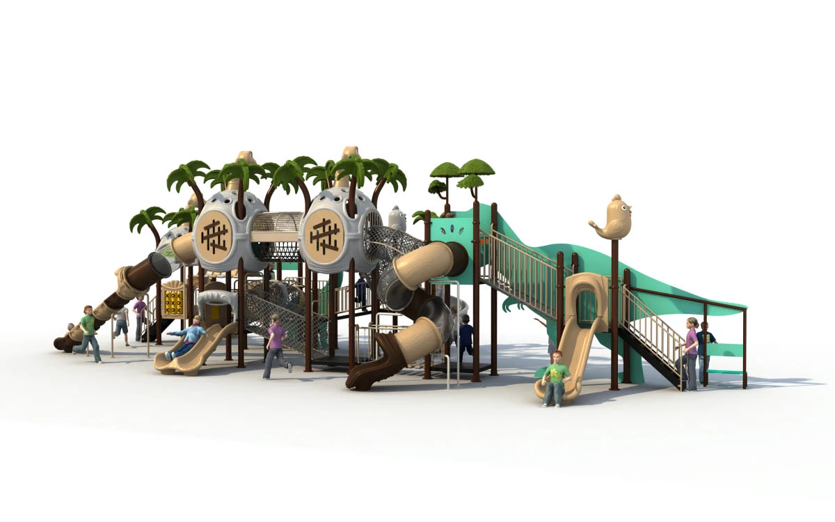 Solutions durables et personnalisables pour les aires de jeux extérieures en plastique dans les espaces publics modernes 3 Terrain de jeu extérieur en plastique