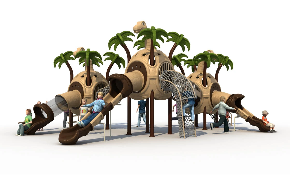 Juegos infantiles comerciales de plástico de alto rendimiento para proyectos a gran escala 5 Juego de exterior de plástico