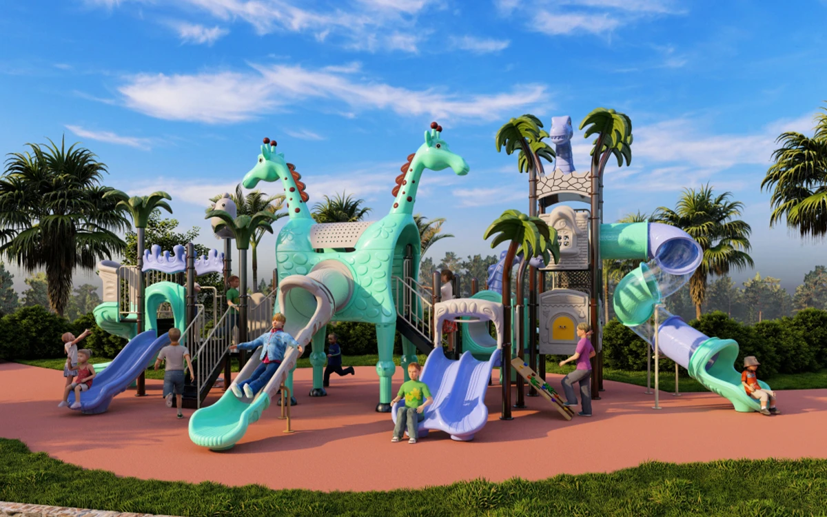 Conjunto inovador de parque infantil exterior em plástico e conjuntos de parque infantil em plástico para diversas aplicações 6 Plástico para parques infantis exteriores